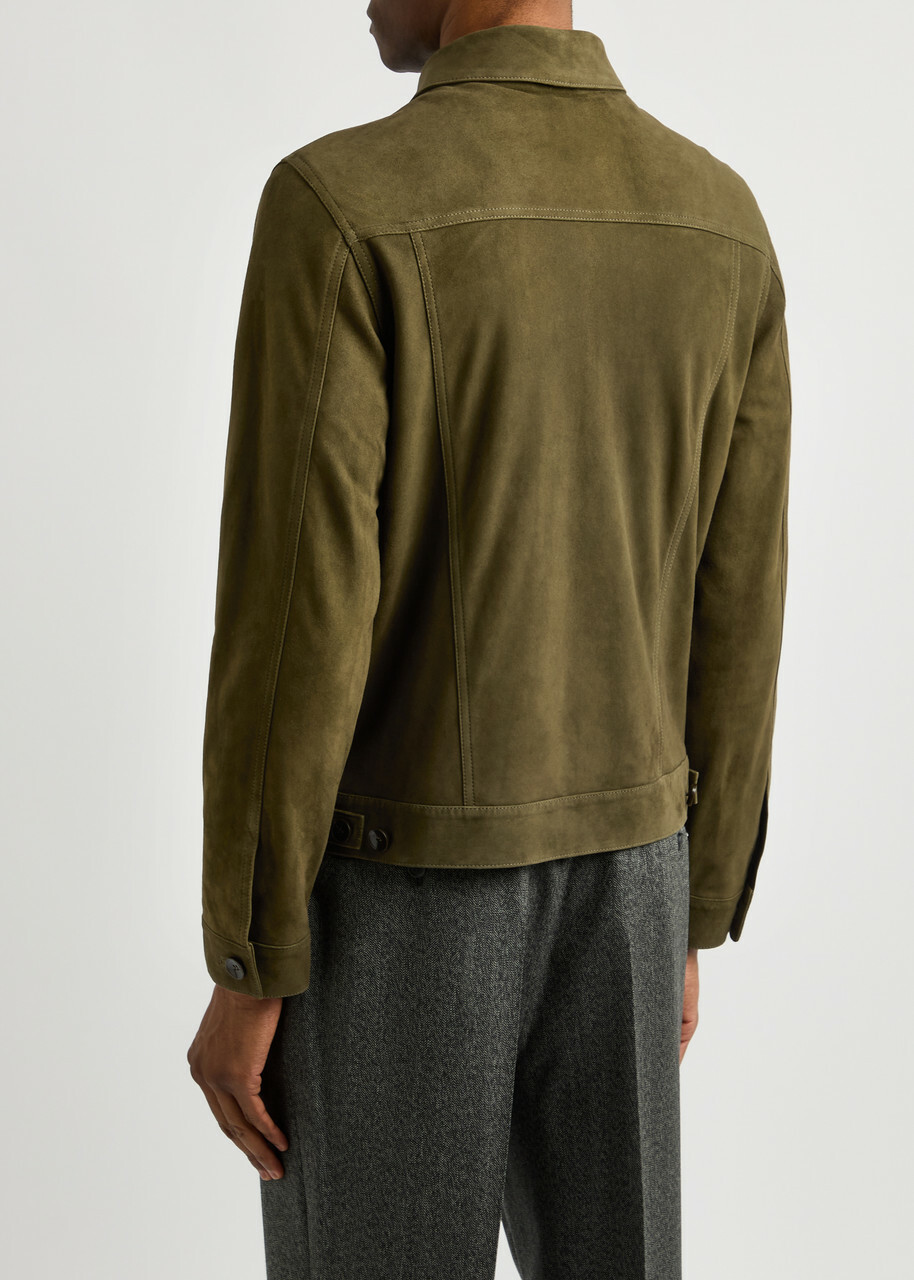 Officine G n rale Leo Suede Jacket Green Officine Generale Officine G n rale Leo Suede Jacket Green Officine Generale