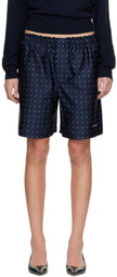 HommeGirls Navy Long Boxer Shorts