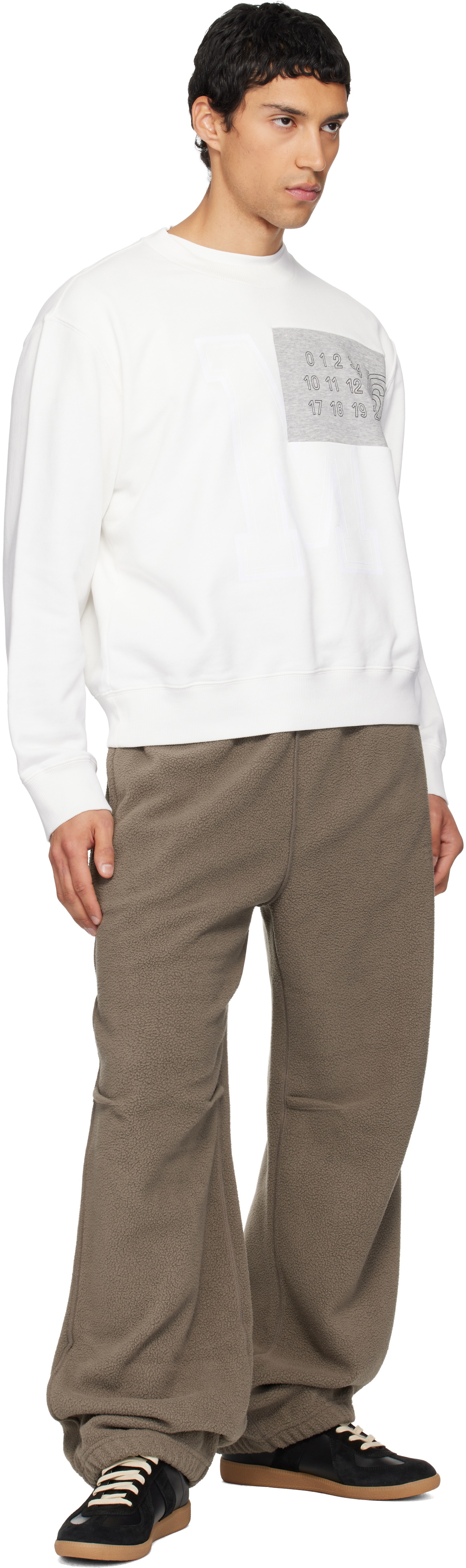MM6 Maison Margiela Taupe Sherpa Fleece Sweatpants