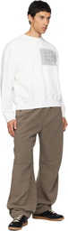 MM6 Maison Margiela Taupe Sherpa Fleece Sweatpants