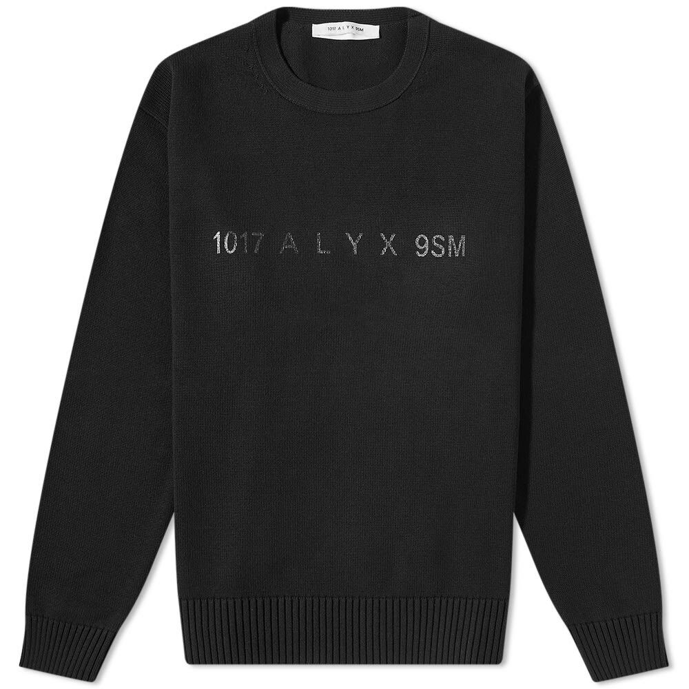 1017 ALYX 9SM Men's Logo Crew Knit in Black 1017 ALYX 9SM