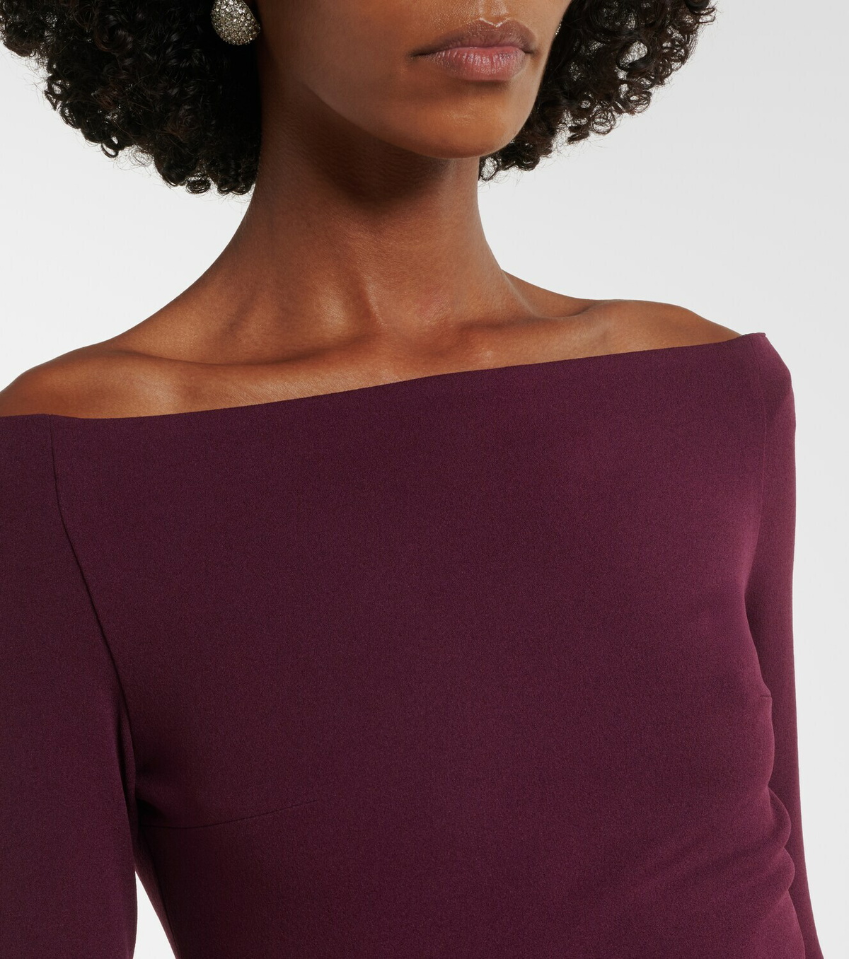 Solace London Kori satin-trimmed gown