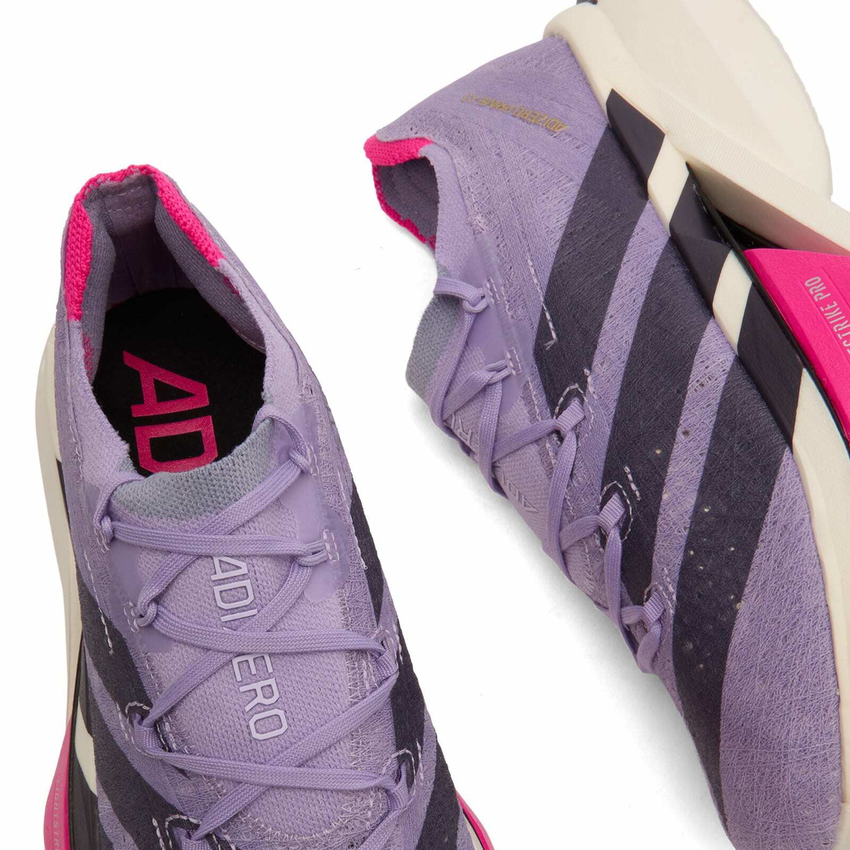 Adidas Running adidas Adizero Prime X3 Strung Sneaker in Powder Plum/Aurora Black/Shock Pink