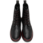 Alexander McQueen Black Hybrid Brogue Boots