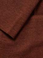 LARDINI - Slim-Fit Unstructured Knitted Wool Blazer - Orange