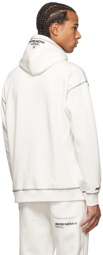 AAPE by A Bathing Ape White Contrast Stitch Logo Hoodie