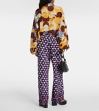 Dries Van Noten Printed mid-rise crêpe wide-leg pants