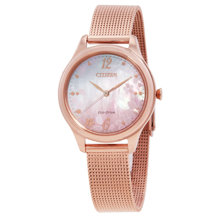 Photo: Citizen Lady Eco-Drive Mother of Pearl Dial Watch EM0508-80D