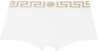 Versace Underwear White Greca Border Boxer Briefs