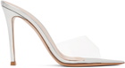 Gianvito Rossi Silver Elle 85 Mules