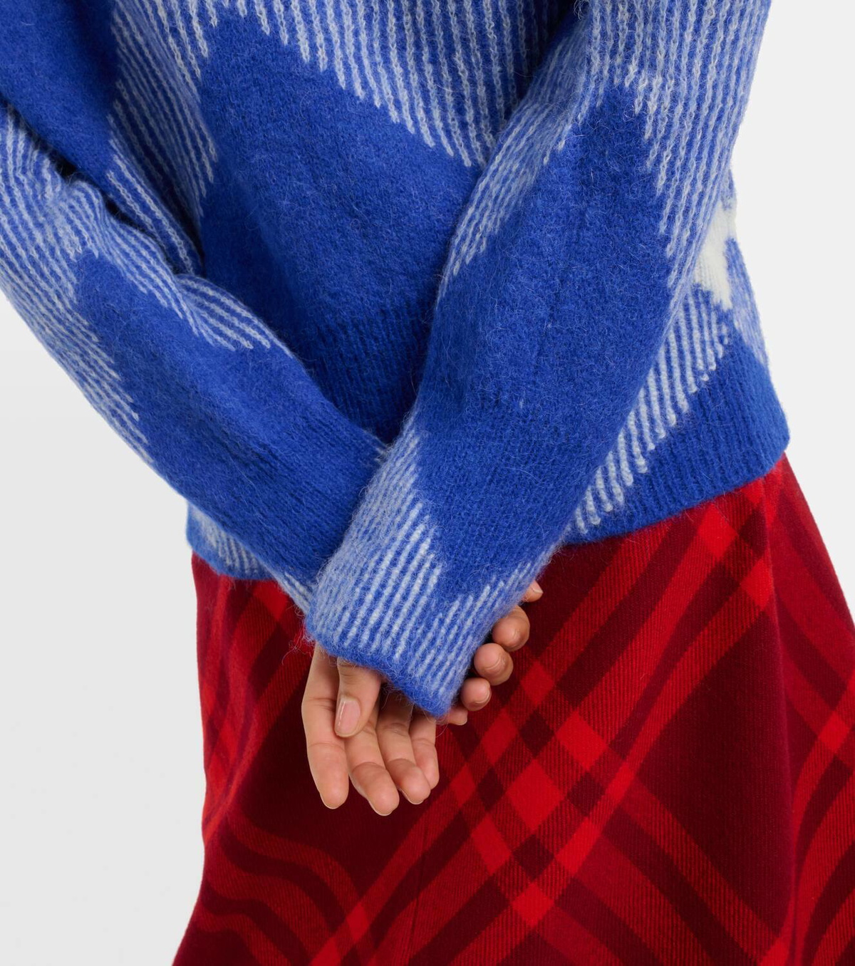 Burberry Checked alpaca-blend sweater Burberry