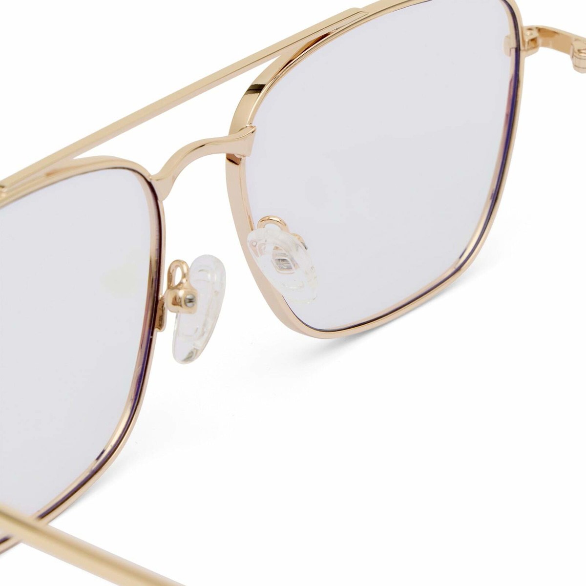 Le Specs Diametric Blue Light Glasses in Gold/Blue Light Lens 