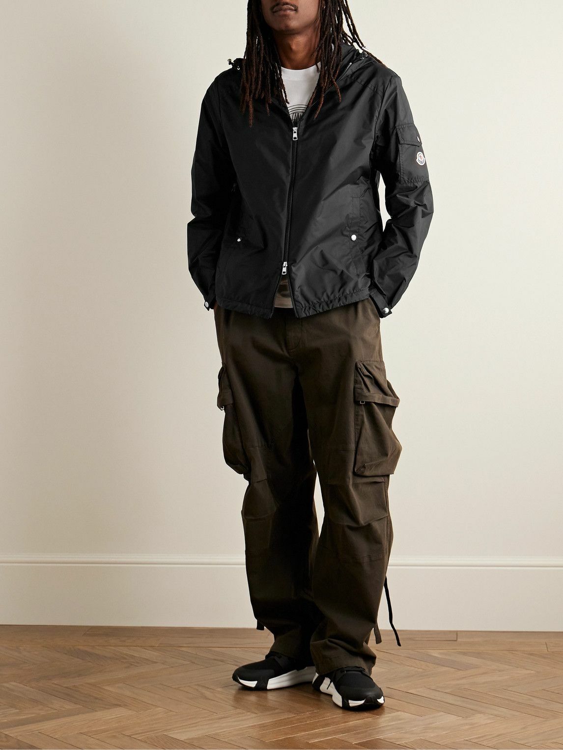 Moncler - Etiache Logo-Appliqued Shell Hooded Jacket - Black Moncler
