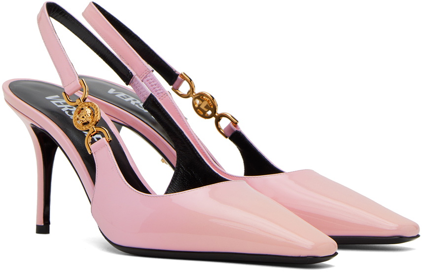 Versace Pink Medusa '95 Mid Slingback Heels Versace