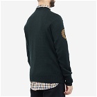 Fred Perry Authentic Men's Laurel Wreath Crew Knit in Night Green