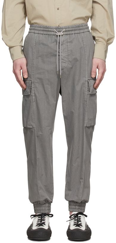 Photo: Solid Homme Grey Cotton Cargo Pants
