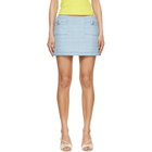 Marc Jacobs Blue 'Pop J Marc' Tweed Miniskirt