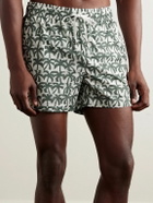 Onia - Charles Short-Length Slim-Fit Printed Swim Shorts - Green