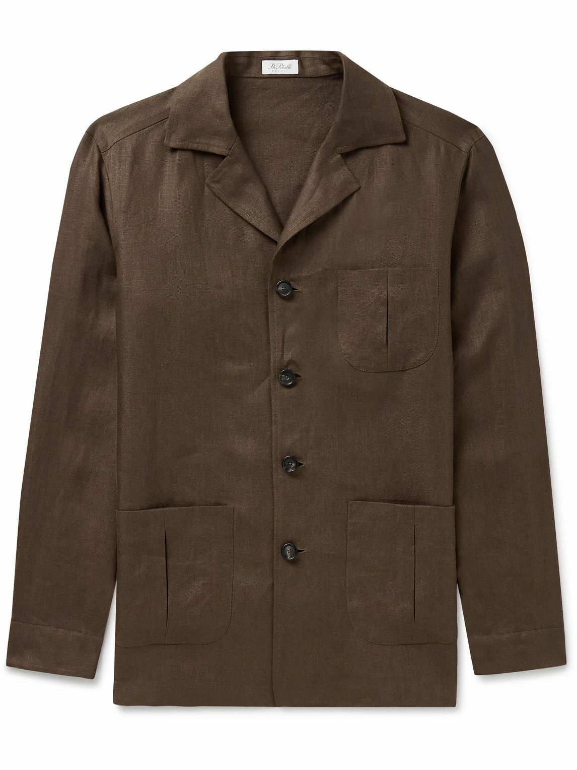 De Petrillo - Slim-Fit Linen Overshirt - Brown De Petrillo