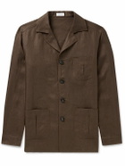 De Petrillo - Slim-Fit Linen Overshirt - Brown