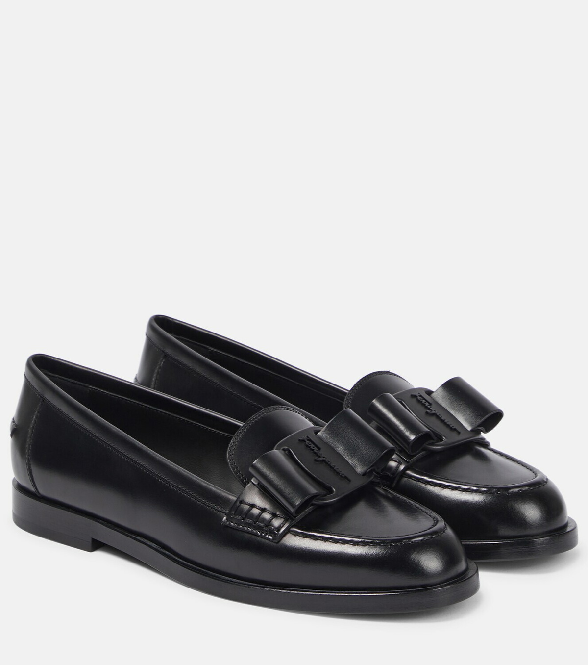 Ferragamo Salvatore Ferragamo Vivaldo Viva Leather Loafers