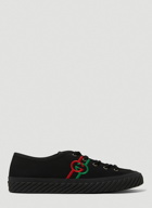 GG Embroidered Plimsoll Sneakers in Black