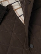 Purdey - Winchester Corduroy and Knit-Trimmed Quilted Padded Shell Jacket - Brown