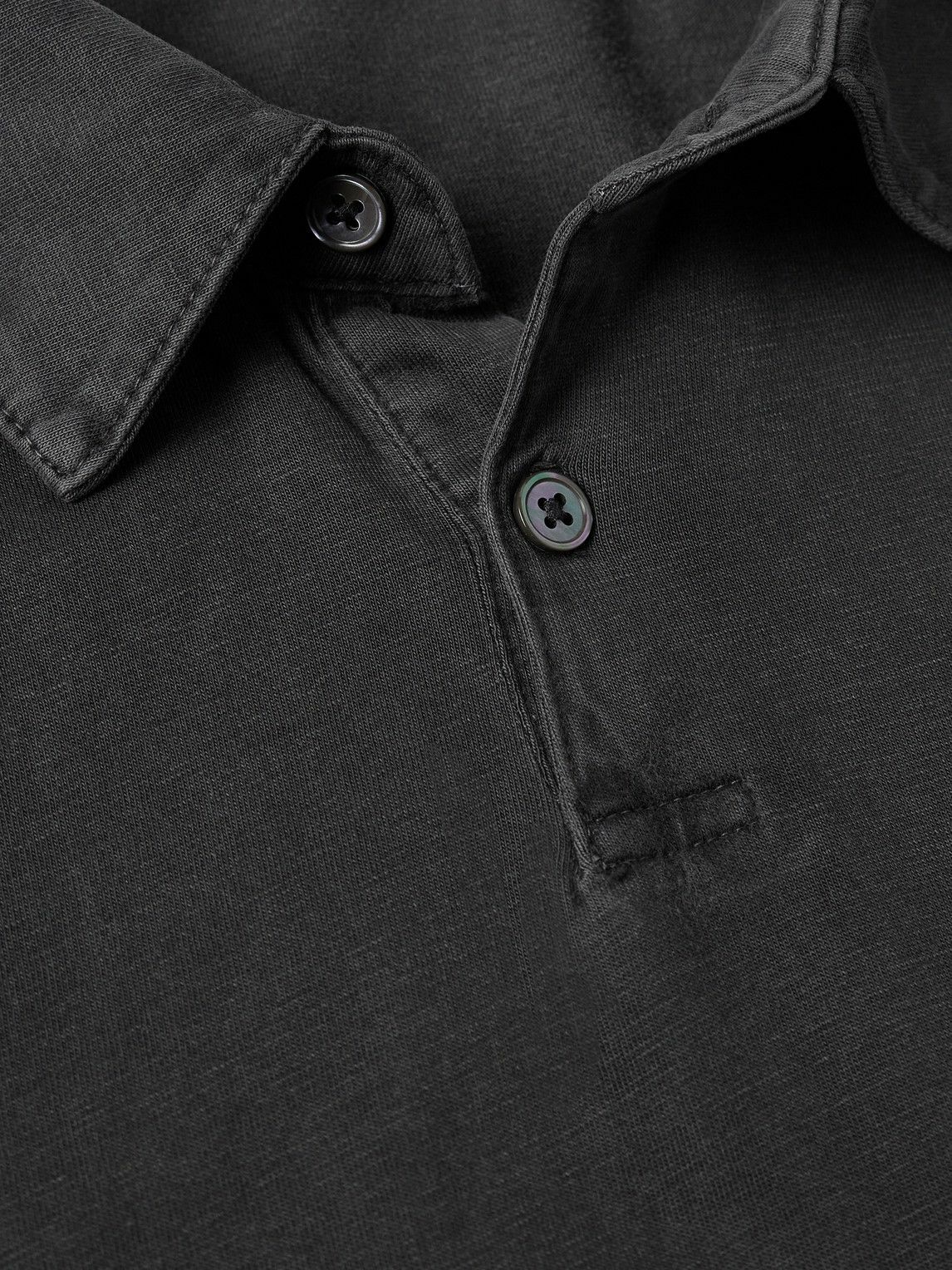 James Perse - Supima Cotton-Jersey Polo Shirt - Gray