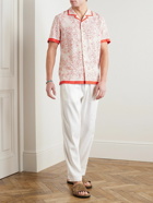 Orlebar Brown - Hibbert Camp-Collar Floral-Print Crepe Shirt - White