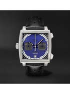 BAMFORD WATCH DEPARTMENT - TAG Heuer Monaco Automatic Chronograph 39mm Stainless Steel and Leather Watch, Ref. No. BWDMC2 - Blue