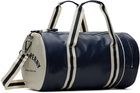 Fred Perry Navy & White Classic Barrel Duffle Bag