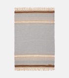 The House of Lyria Xoroi striped jute and wool-blend throw