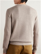 Saman Amel - Slim-Fit Cotton Sweater - Neutrals