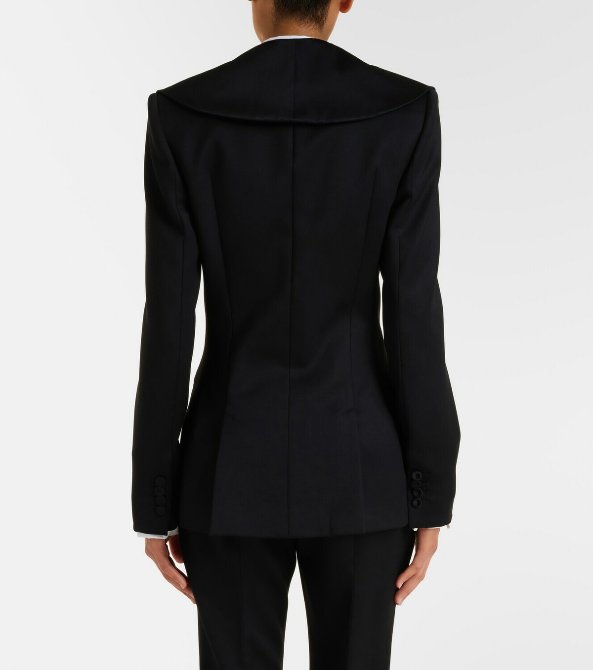 McQueen Satin-trimmed wool blazer