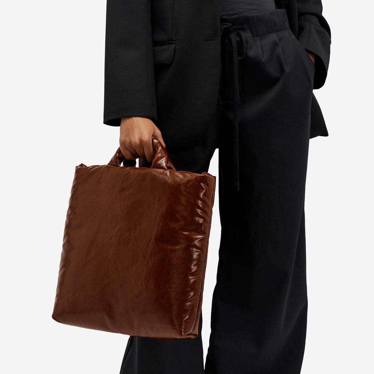 KASSL Editions Women's kassl Pillow Medium Skai Bag in Dark Brown 