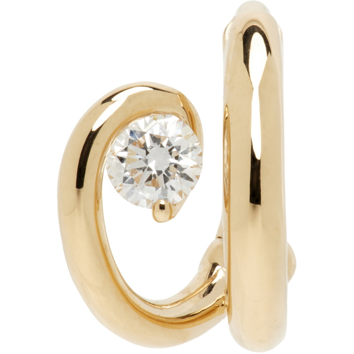 Photo: C.Chesnais Serti Sculpté Single Hoop Earring