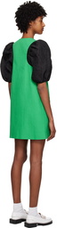 GANNI Green Suiting Vest Minidress