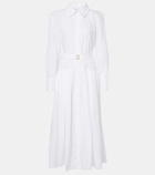 Patou Belted cotton poplin shirtdress