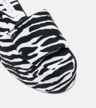 The Attico Mochi zebra-print platform slides
