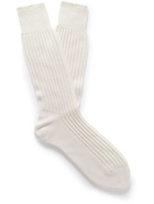 TOM FORD - Ribbed Cashmere Socks - White