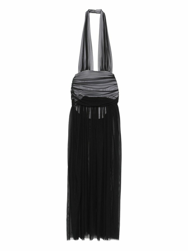 Photo: Norma Kamali Halter Shirred Gown