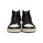 Saint Laurent Black and White Court Classic SL/10 High-Top Sneakers