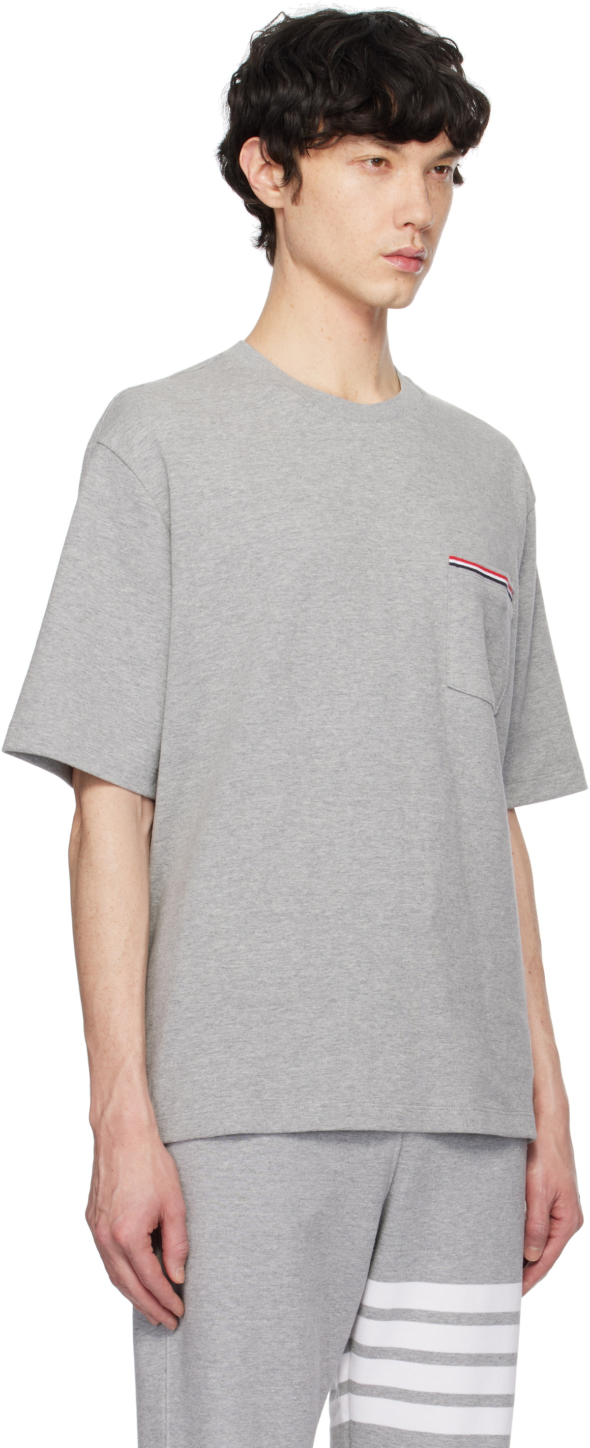 【THOM BROWNE】Oversized pocket short sleeve T-shirt Milano Cotton Oversized Pocket Tee | Thom Browne