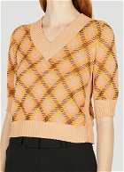 Argle V-Neck Sweater in Brown
