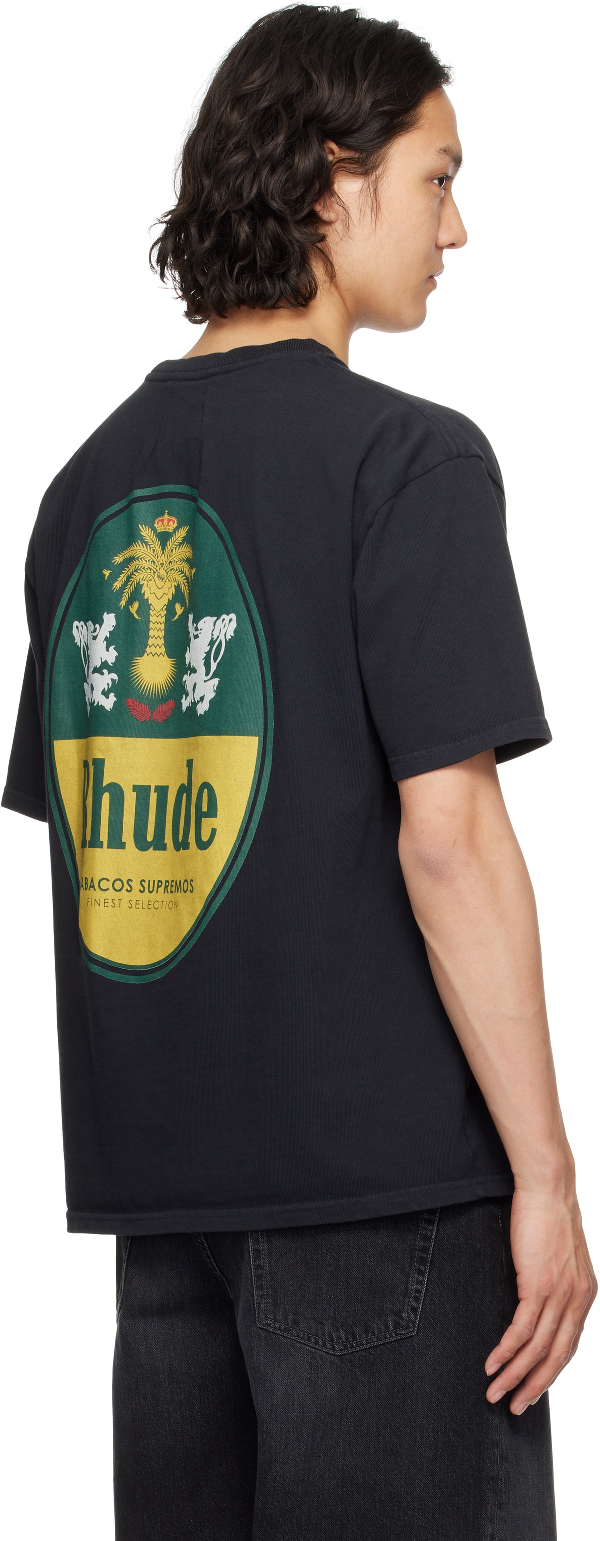 【関税込み】Rhude ブラック Tobacco Tシャツ Rhude Black Tobacco T-shirt Rhude