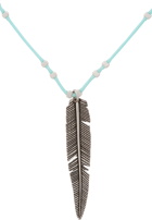 Isabel Marant Blue & Silver Feather Necklace