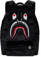 BAPE Black Shark Fur Daypack Backpack