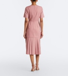 Erdem Embellished embroidered twill midi dress