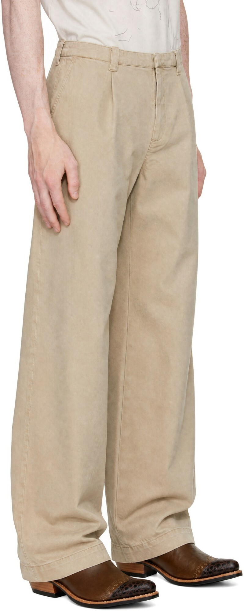 OUR LEGACY Beige Still Chino Trousers