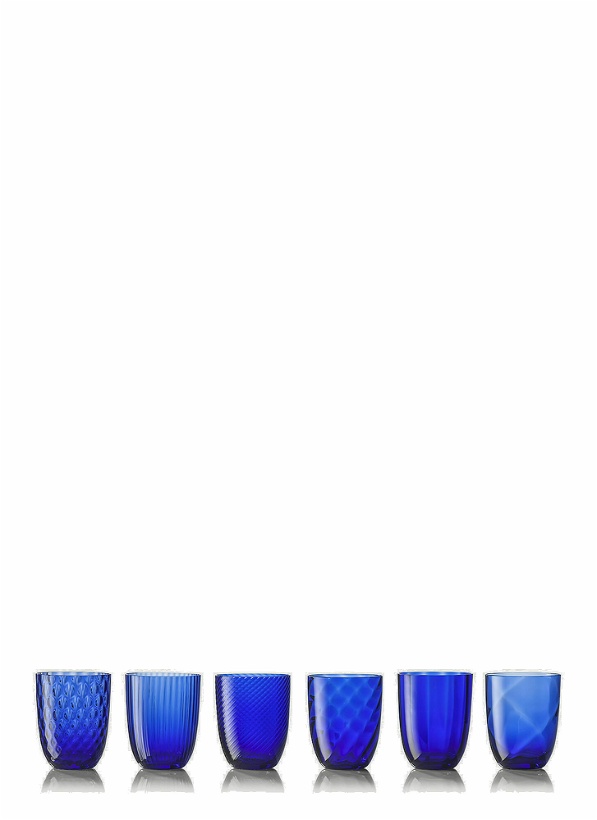 Photo: Set of Six Idra Water Glass in Blue